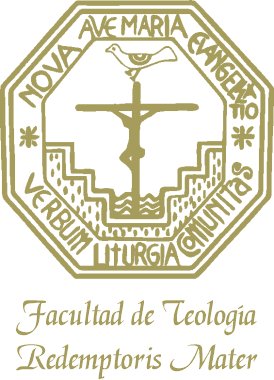 Logo Facultad de Teología Redemptoris Mater Blanco